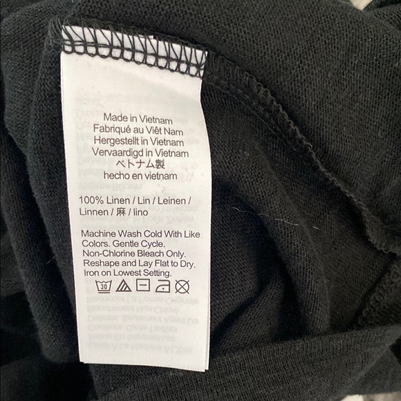 J. Crew Women's Black Linen Top - Picture 6 of 6